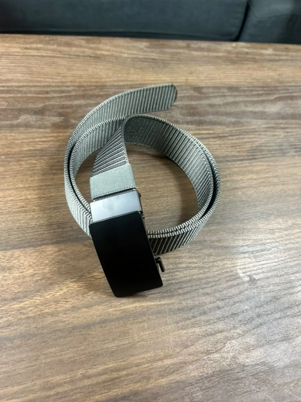 Men's Tactical Webbing Belt in Olive Green with Black Buckle